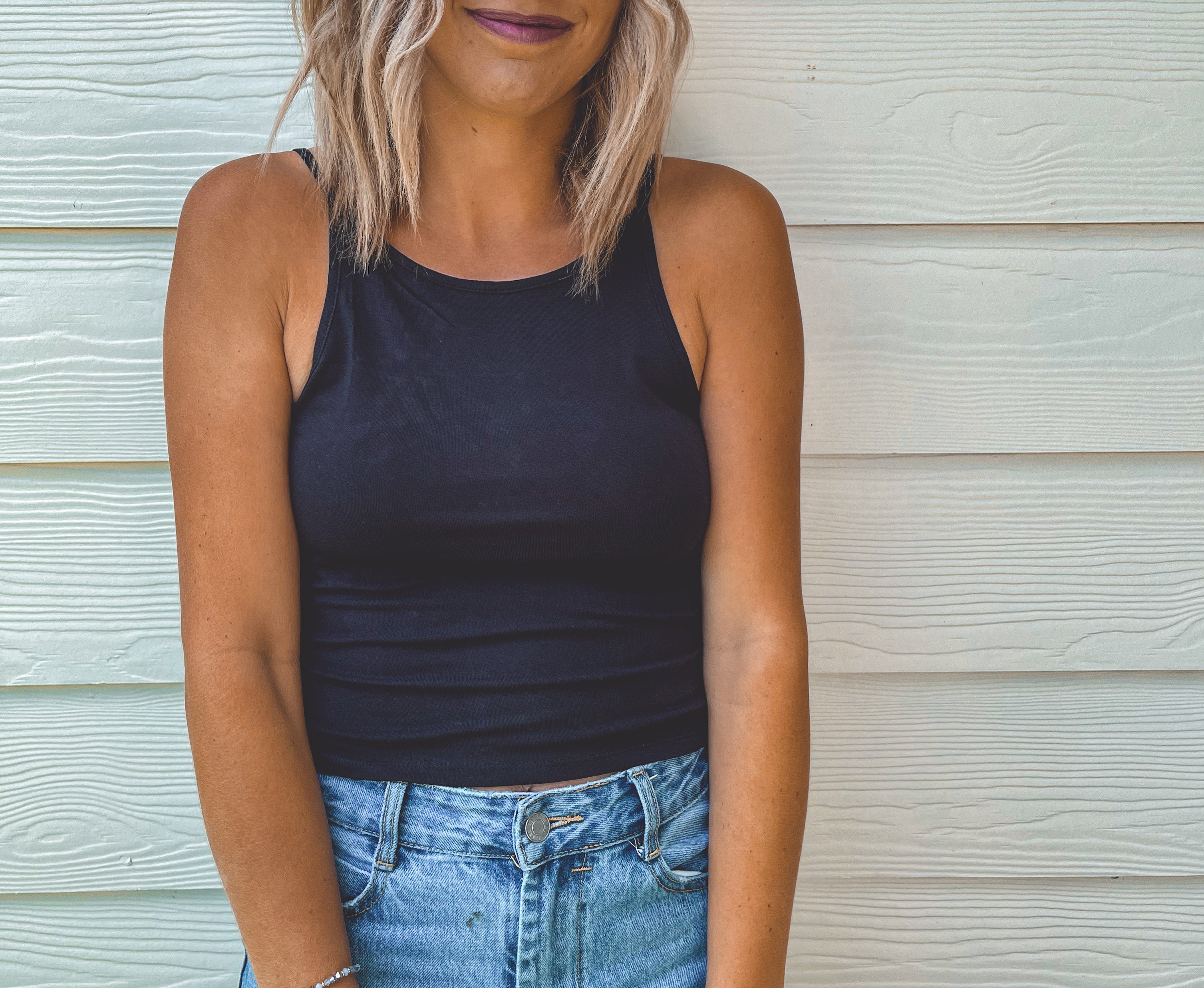 basic crop tank top