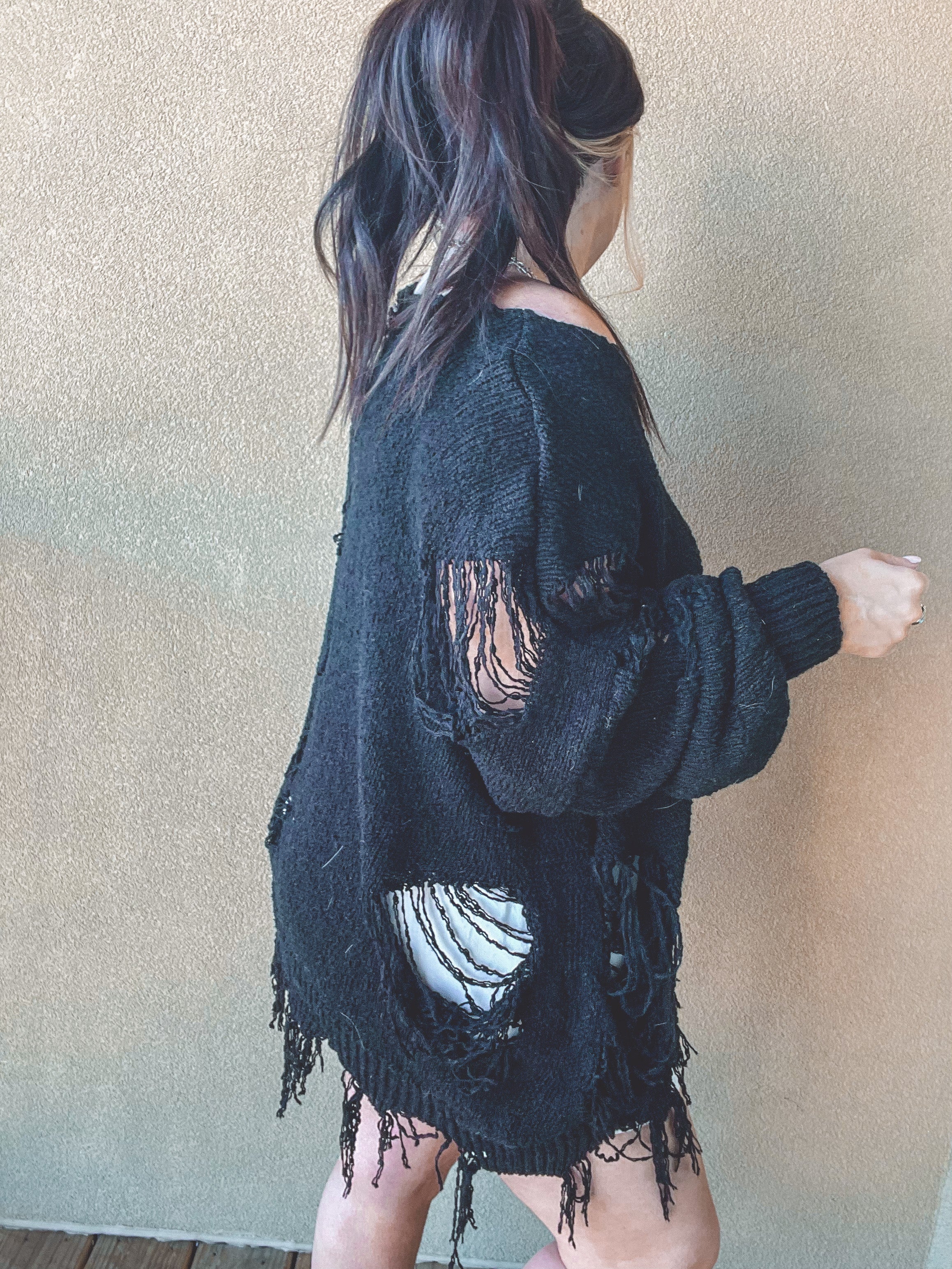 Jozie distressed sweater